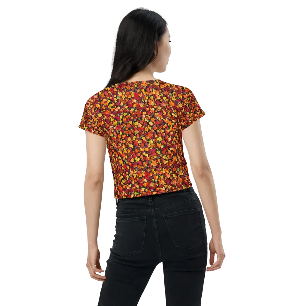 Maple Inferno on Crop Tee — Back
