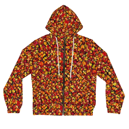 Maple Inferno on a Women's Full-Zip Hoodie