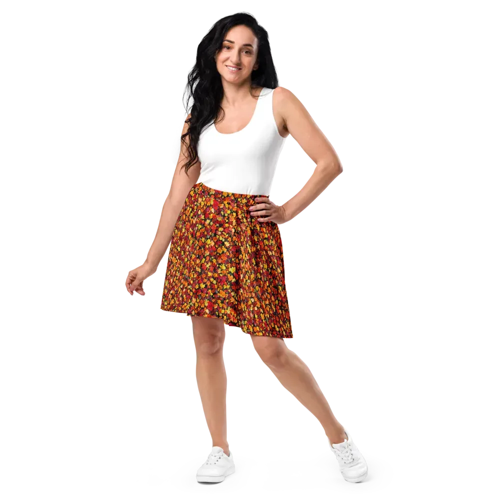 Maple Inferno on Skater Skirt — Front