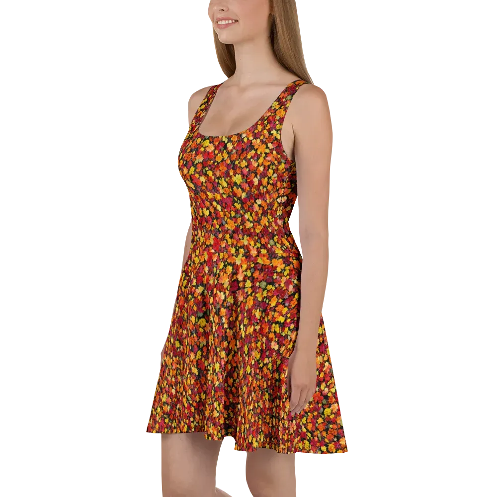 Maple Inferno on Skater Dress — Left