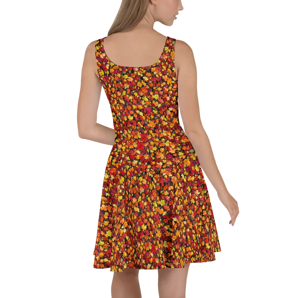 Maple Inferno on Skater Dress — Back