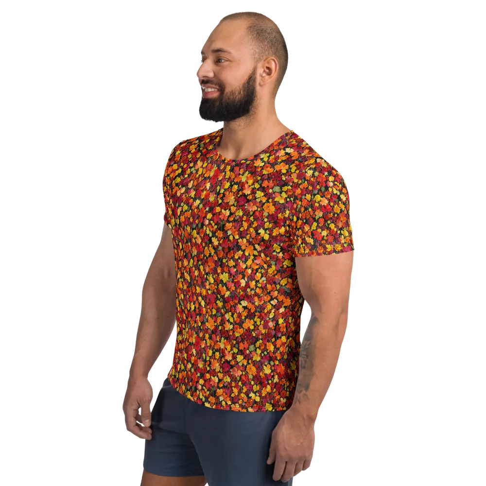 Maple Inferno on Men's Athletic T-Shirt — Left