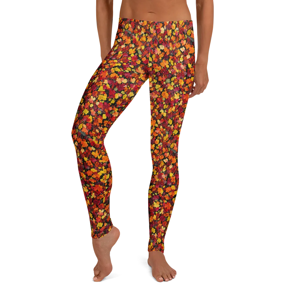 Maple Inferno on Leggings — Front