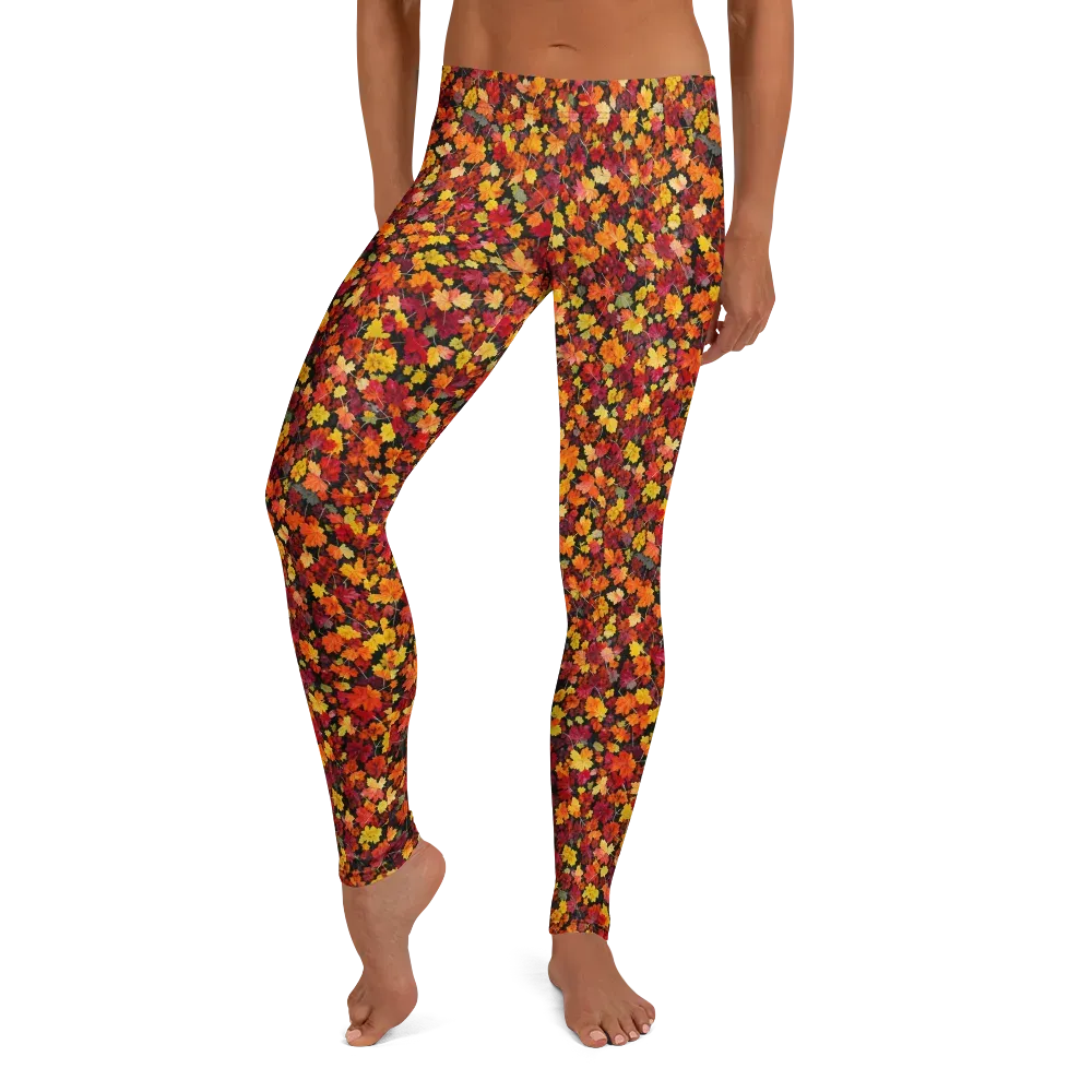 Maple Inferno on Leggings — Front