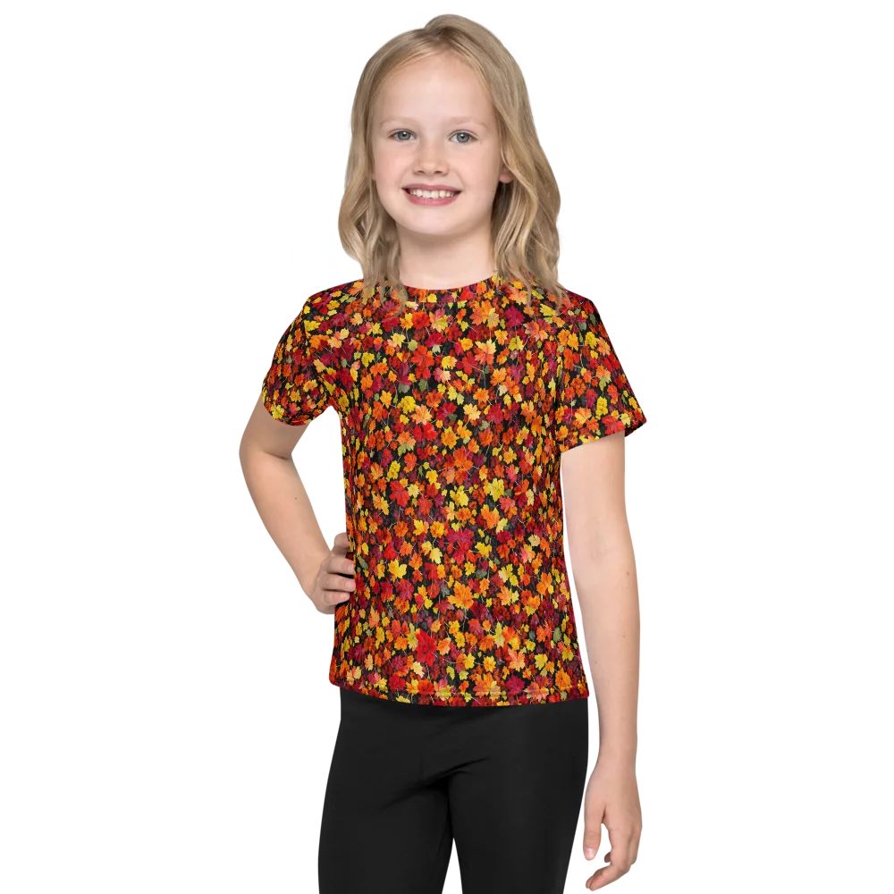 Maple Inferno on Kids Crew Neck T-Shirt — Front
