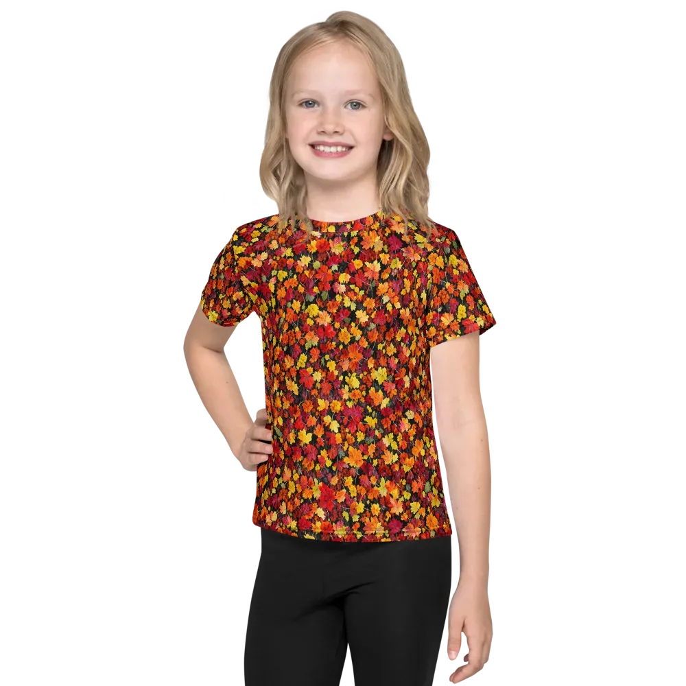 Maple Inferno on Kids Crew Neck T-Shirt — Front