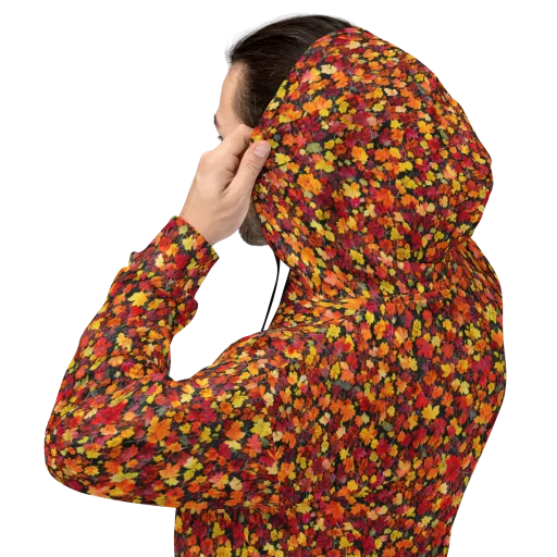 Maple Inferno on a Hoodie
