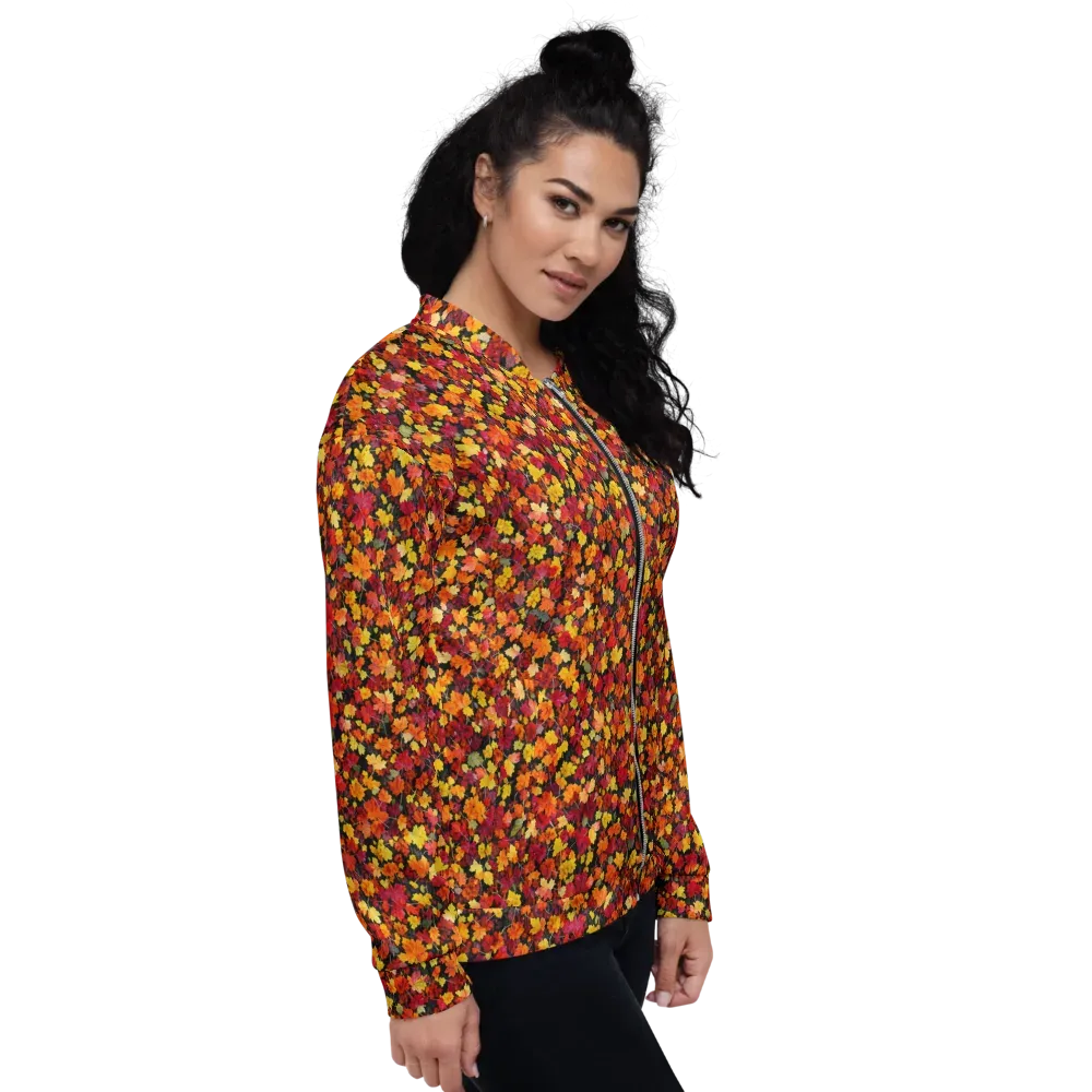 Maple Inferno on Bomber Jacket — Right