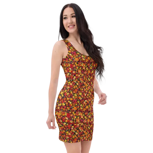 Maple Inferno on a Bodycon Dress
