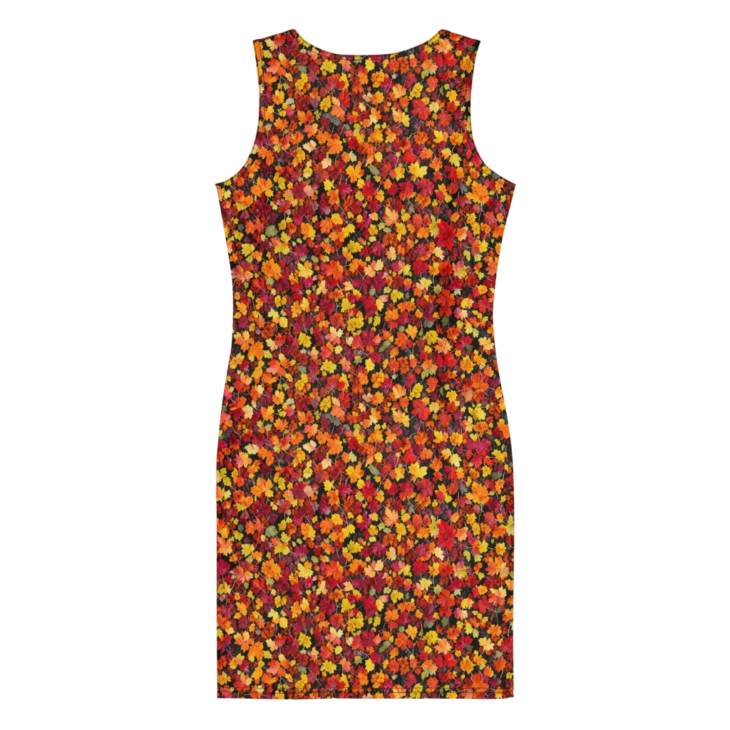 Maple Inferno on Bodycon Dress — Back