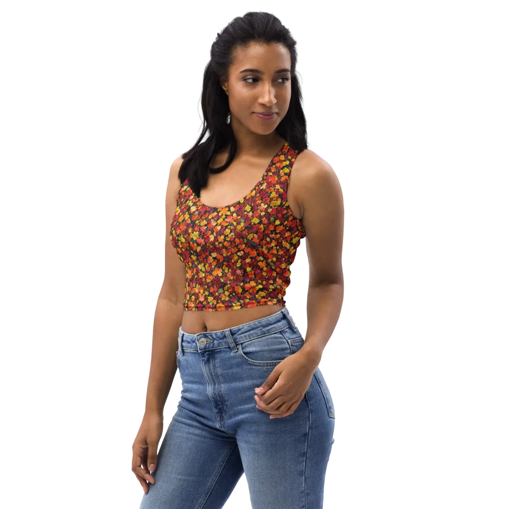 Maple Inferno on Crop Top — Left Front