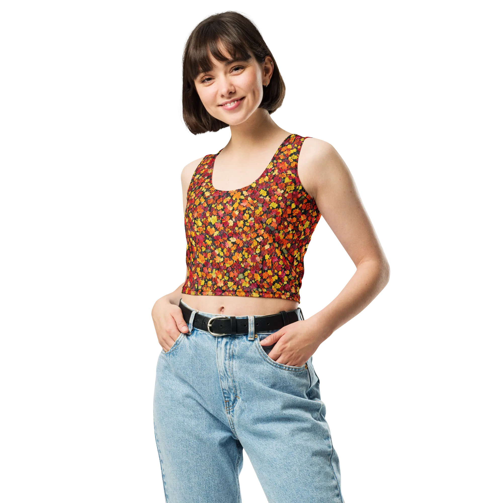 Maple Inferno on Crop Top — Front