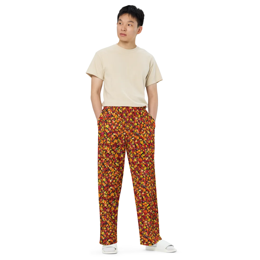 Maple Inferno on Wide-Leg Pants — Front