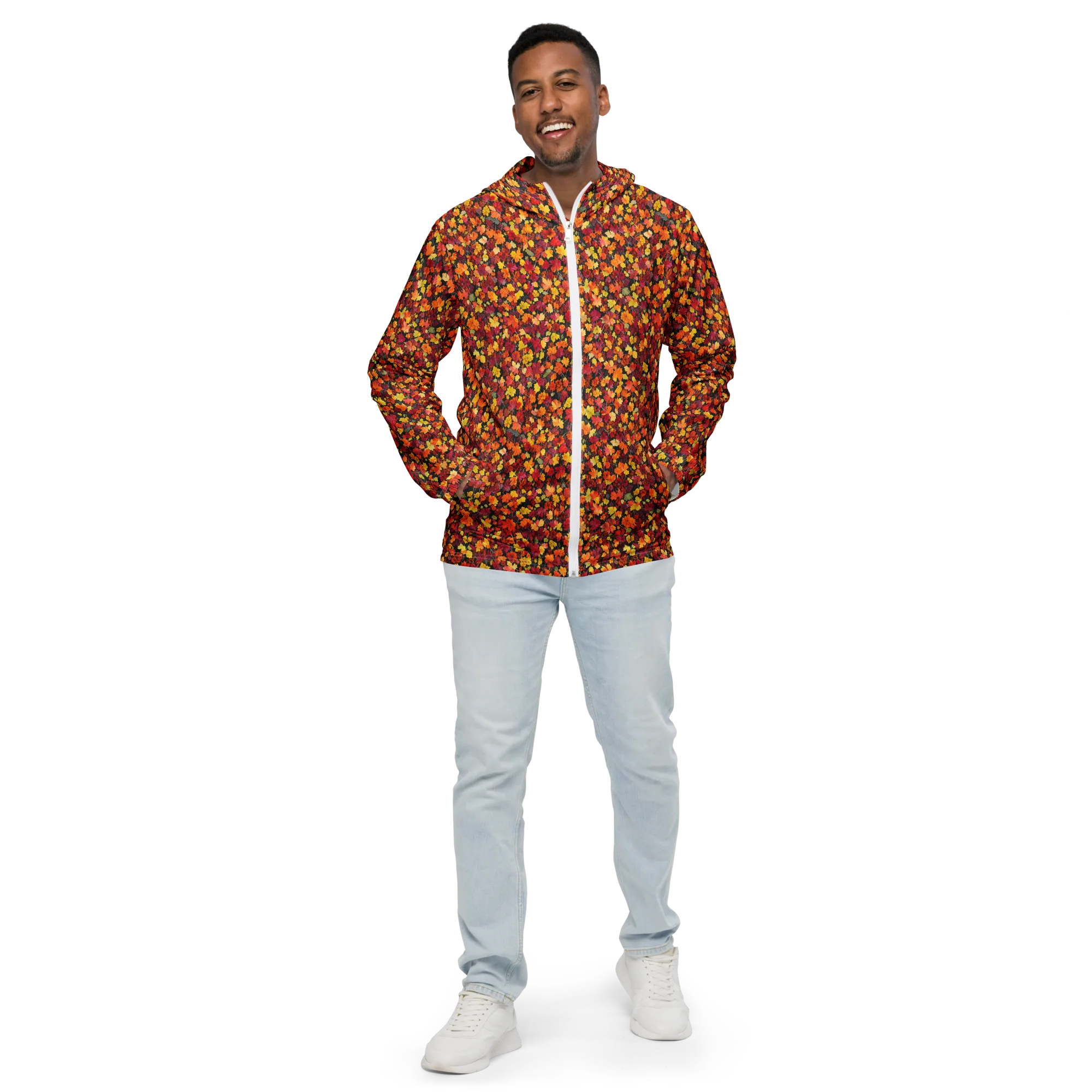 Maple Inferno on Men's Windbreaker — Front