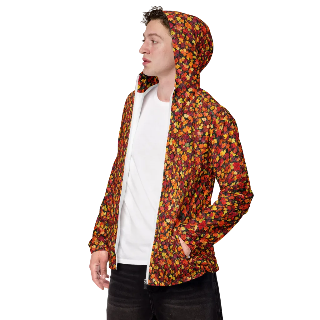 Maple Inferno on Men's Windbreaker — Left Front