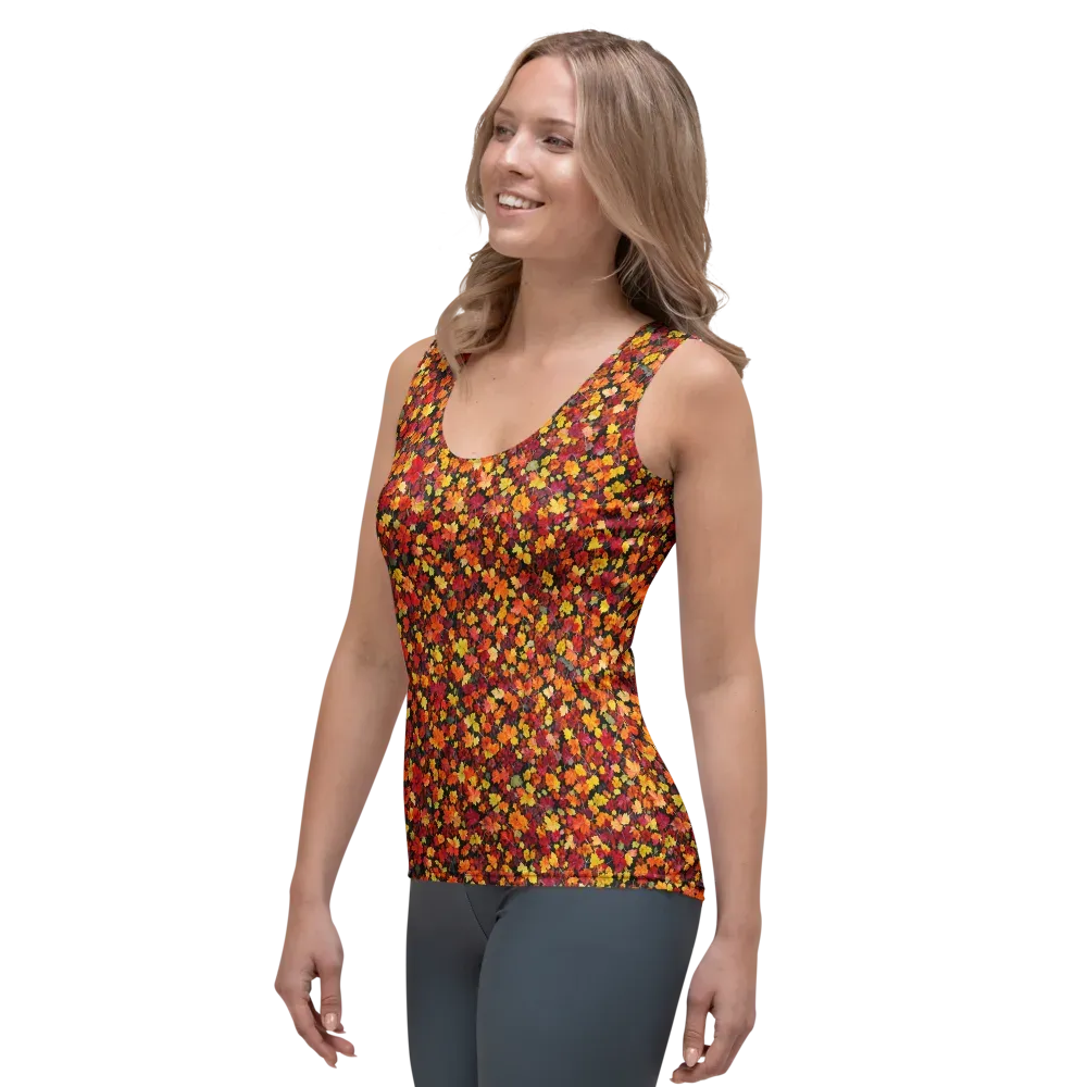 Maple Inferno on Women's Tank Top — Left Front
