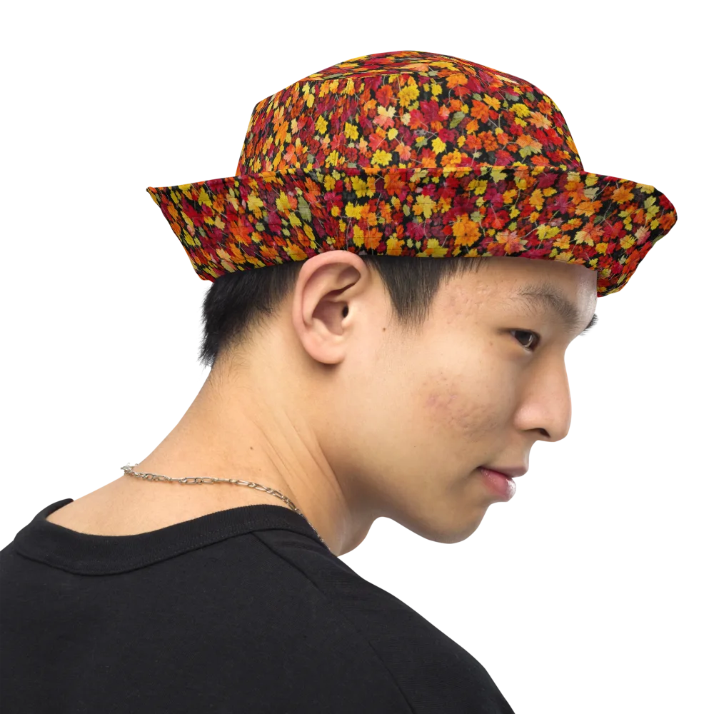 Maple Inferno on Reversible Bucket Hat — Right Outside