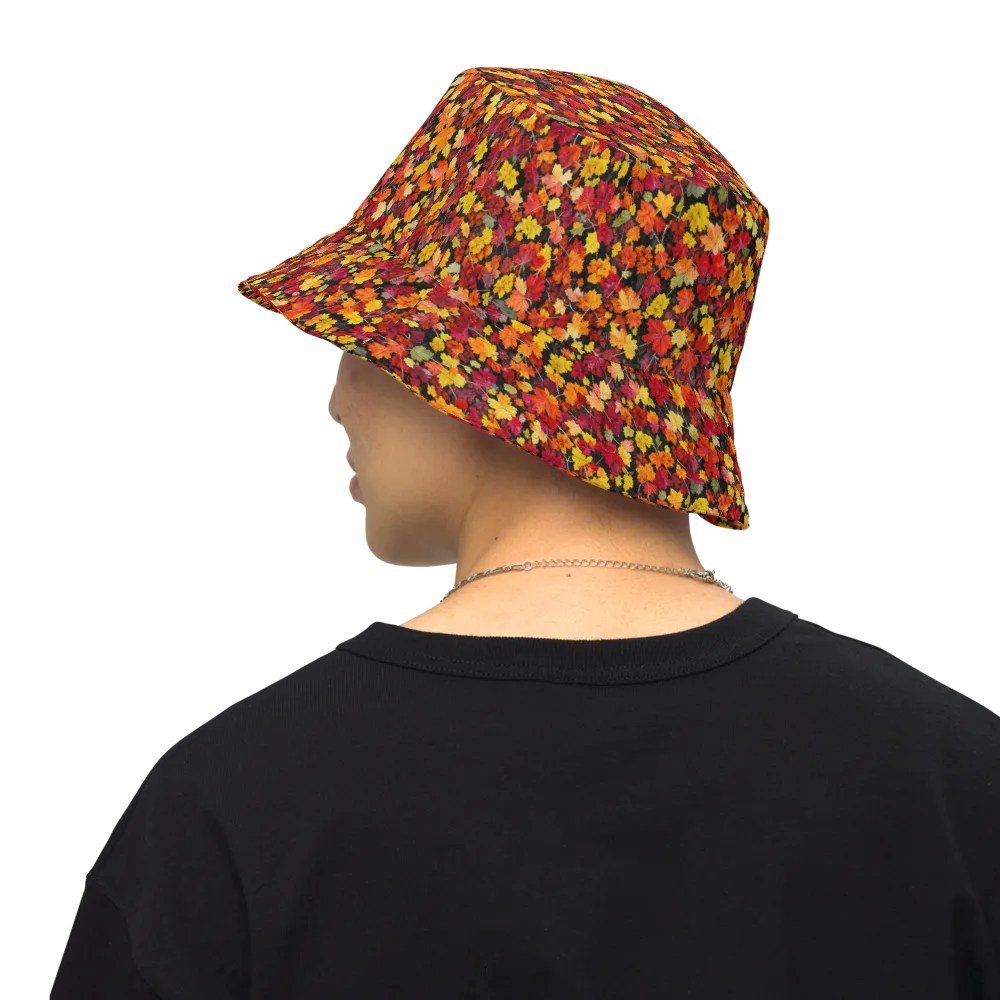 Maple Inferno on Reversible Bucket Hat — Back Inside