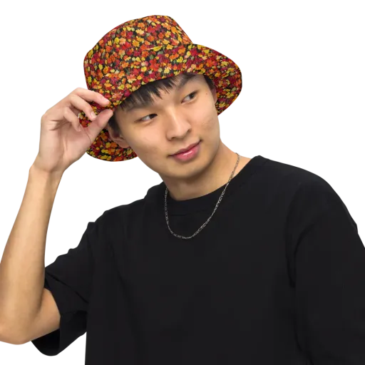 Maple Inferno on a Reversible Bucket Hat