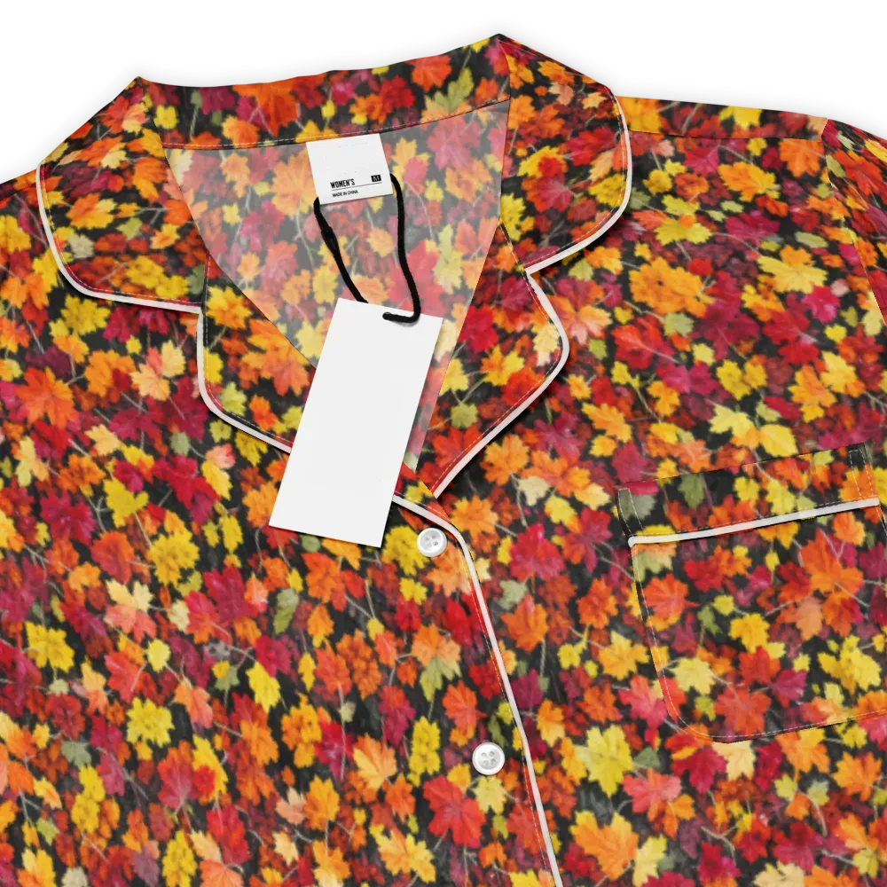 Maple Inferno on Women's Short Sleeve Pajama Top — Product details