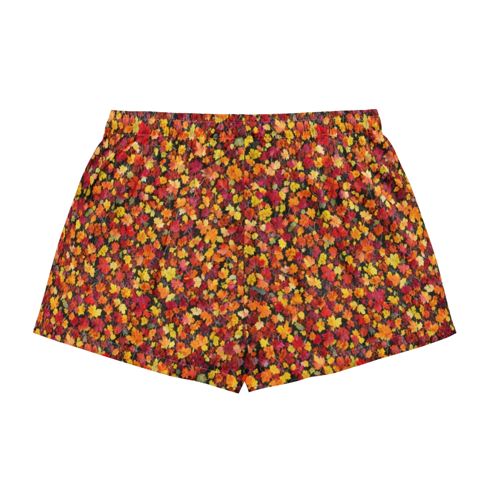 Maple Inferno on Women's Pajama Shorts — Back