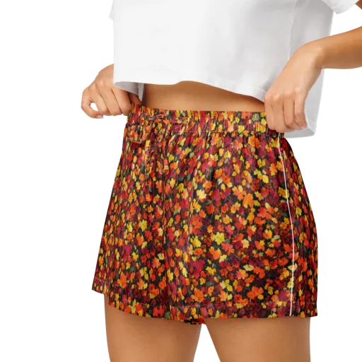 Maple Inferno on a Women's Pajama Shorts