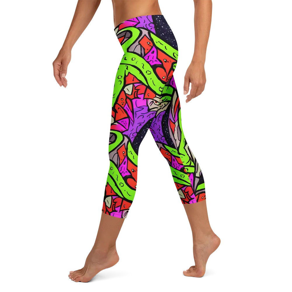 Luminous Depths on Capri Leggings — Left