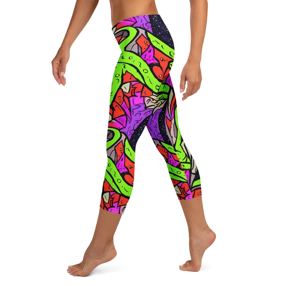 Luminous Depths on Capri Leggings — Left