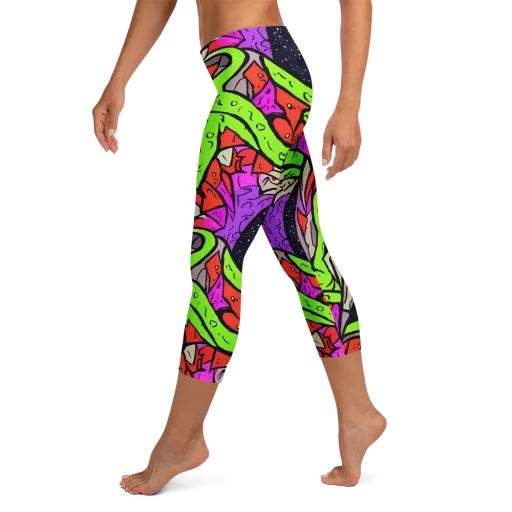 Luminous Depths on a Capri Leggings