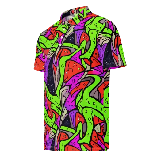 Luminous Depths on a Men's Slim Fit Polo Shirt