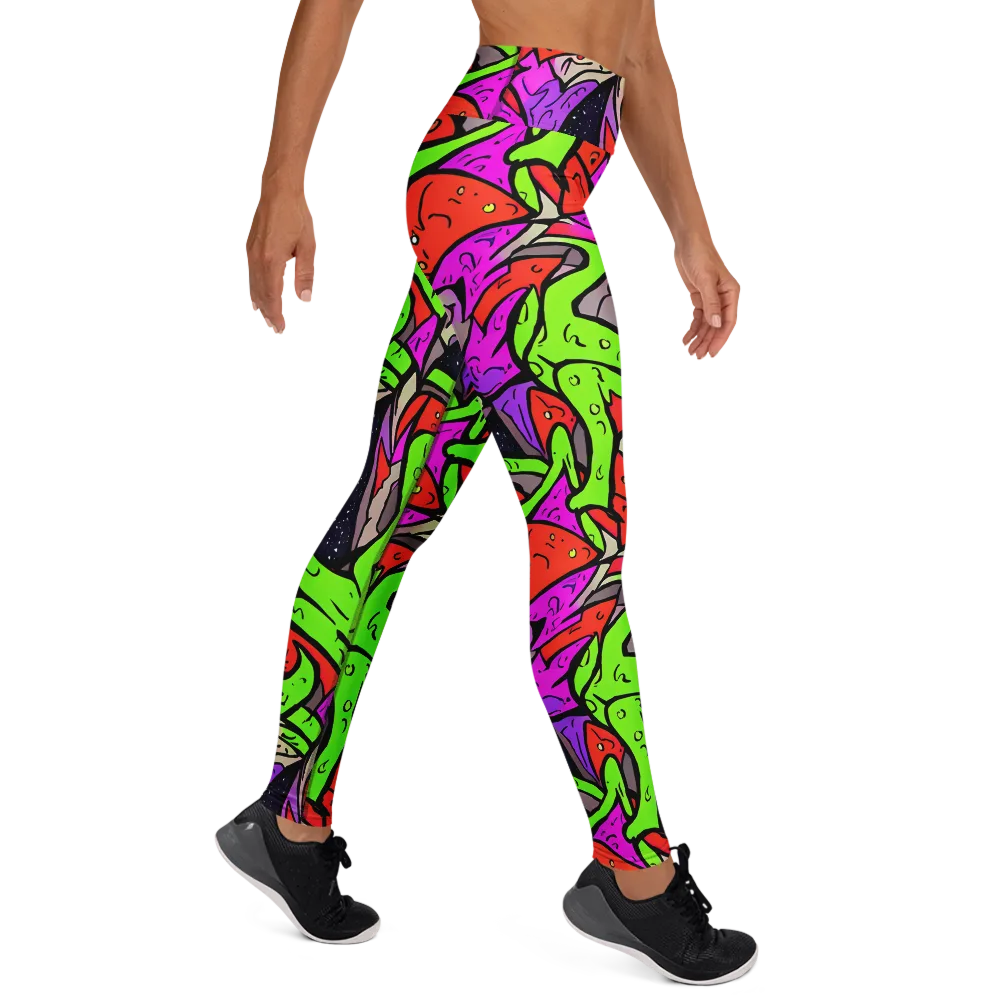 Luminous Depths on Yoga Leggings — Right