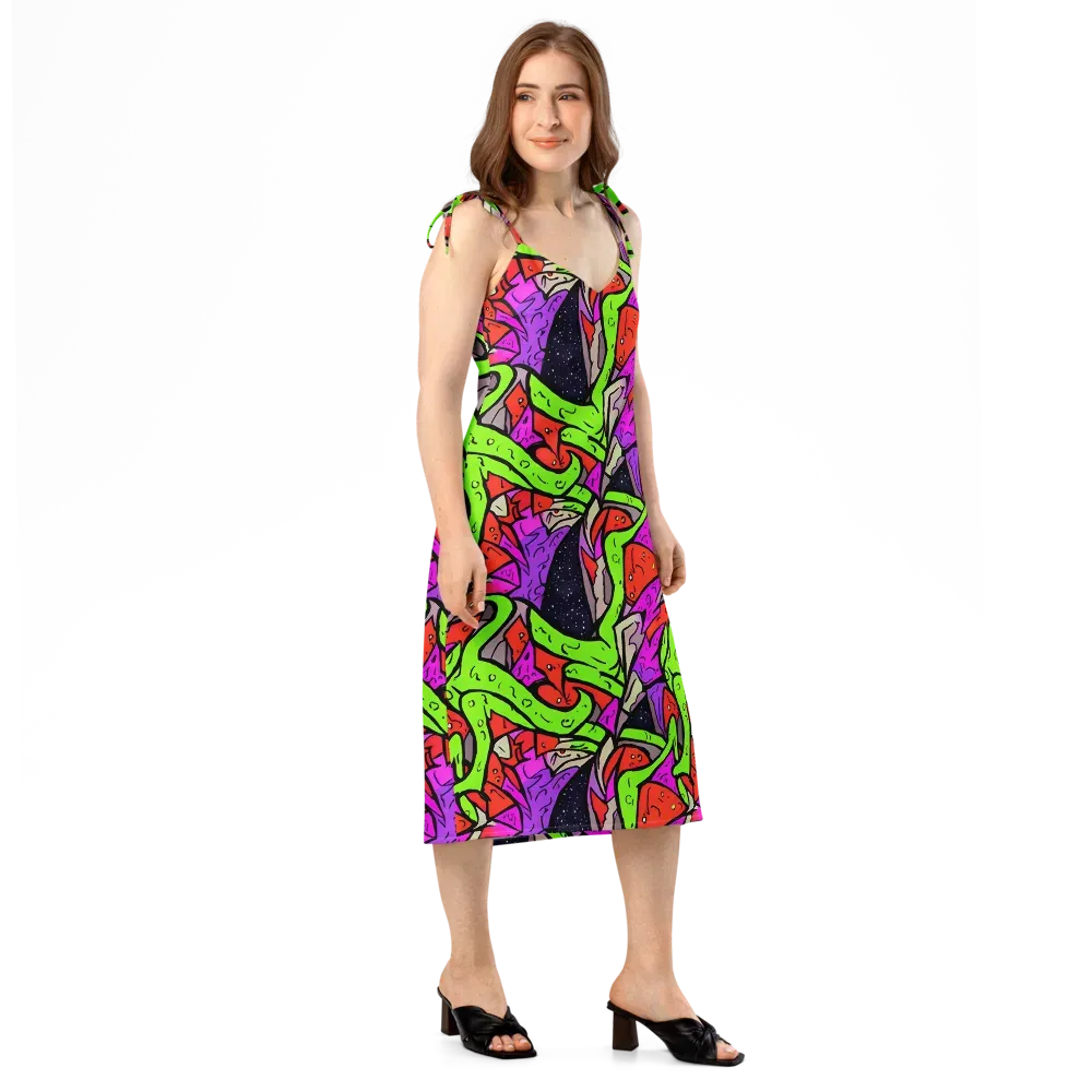 Luminous Depths on Slip Dress — Right Front