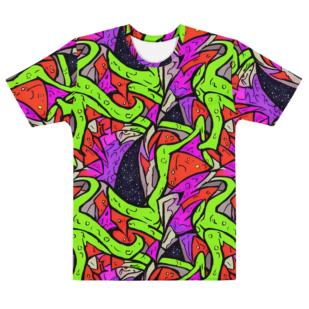 Luminous Depths on Men's Cotton Crew Neck T-Shirt — Front
