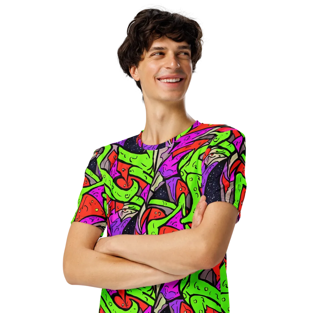 Luminous Depths on Men's Crew Neck T-Shirt — Left Front