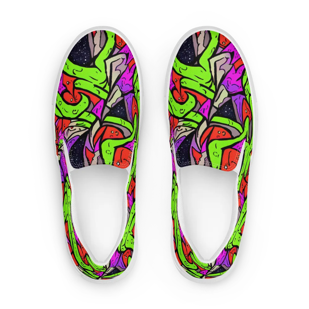 Luminous Depths on Men's Slip-On Canvas Shoes — Front