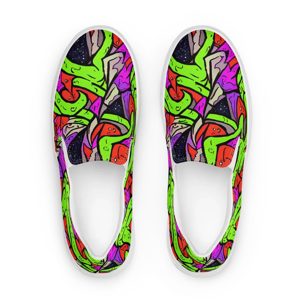 Luminous Depths on Women's Slip-On Canvas Shoes — Front