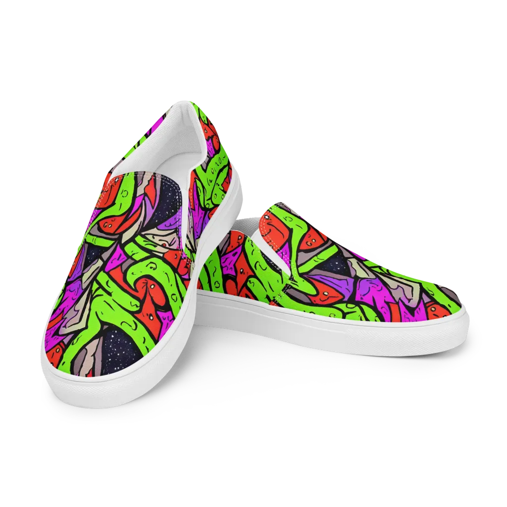 Luminous Depths on Women's Slip-On Canvas Shoes — Left Front