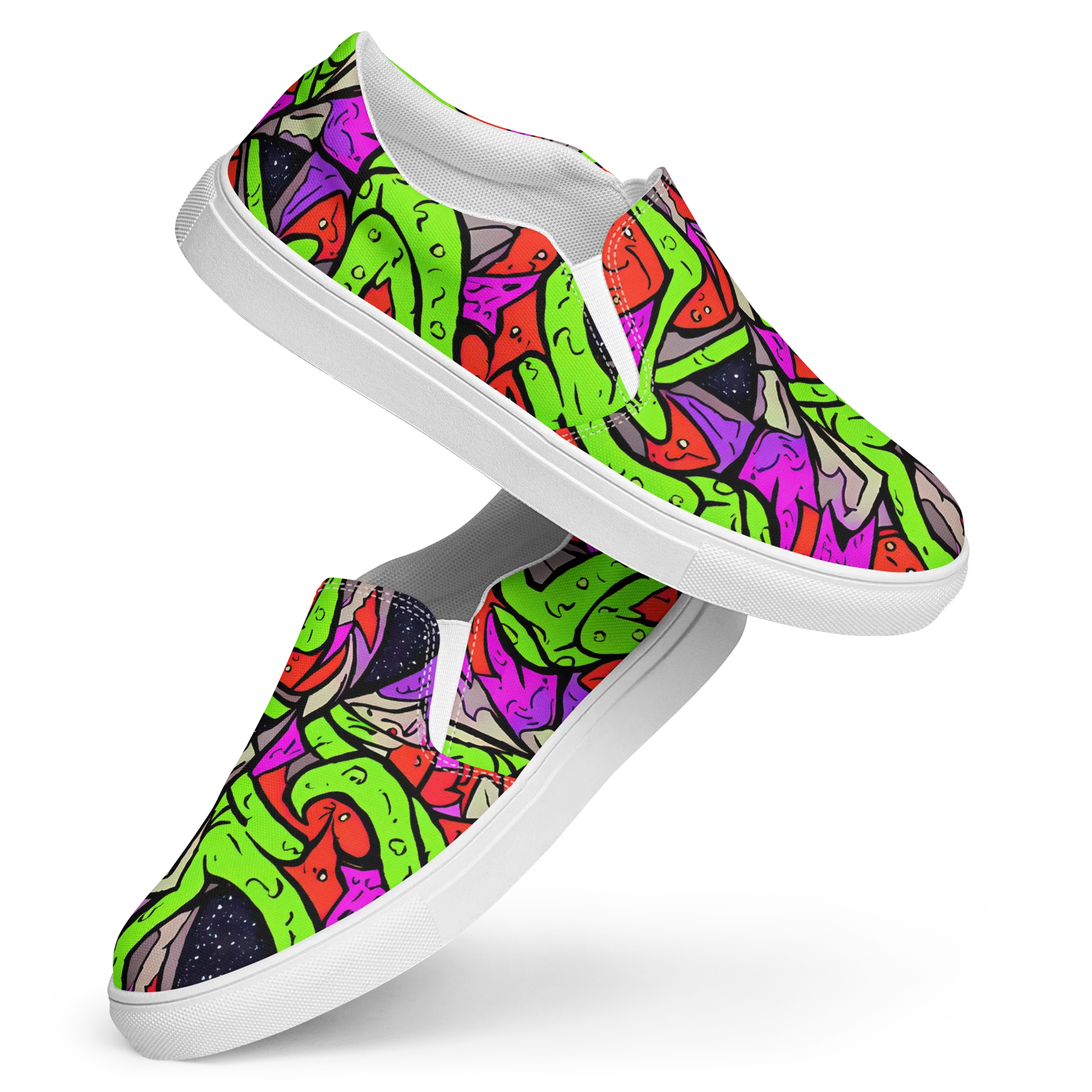 Luminous Depths on Women's Slip-On Canvas Shoes — Front