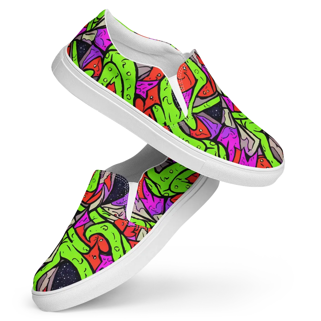 Luminous Depths on Women's Slip-On Canvas Shoes — Front