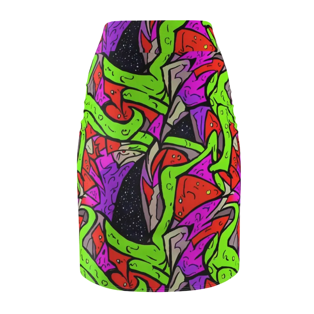 Luminous Depths on Pencil Skirt — Back
