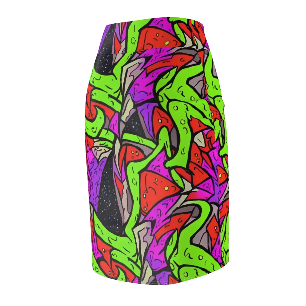 Luminous Depths on Pencil Skirt — Back Side