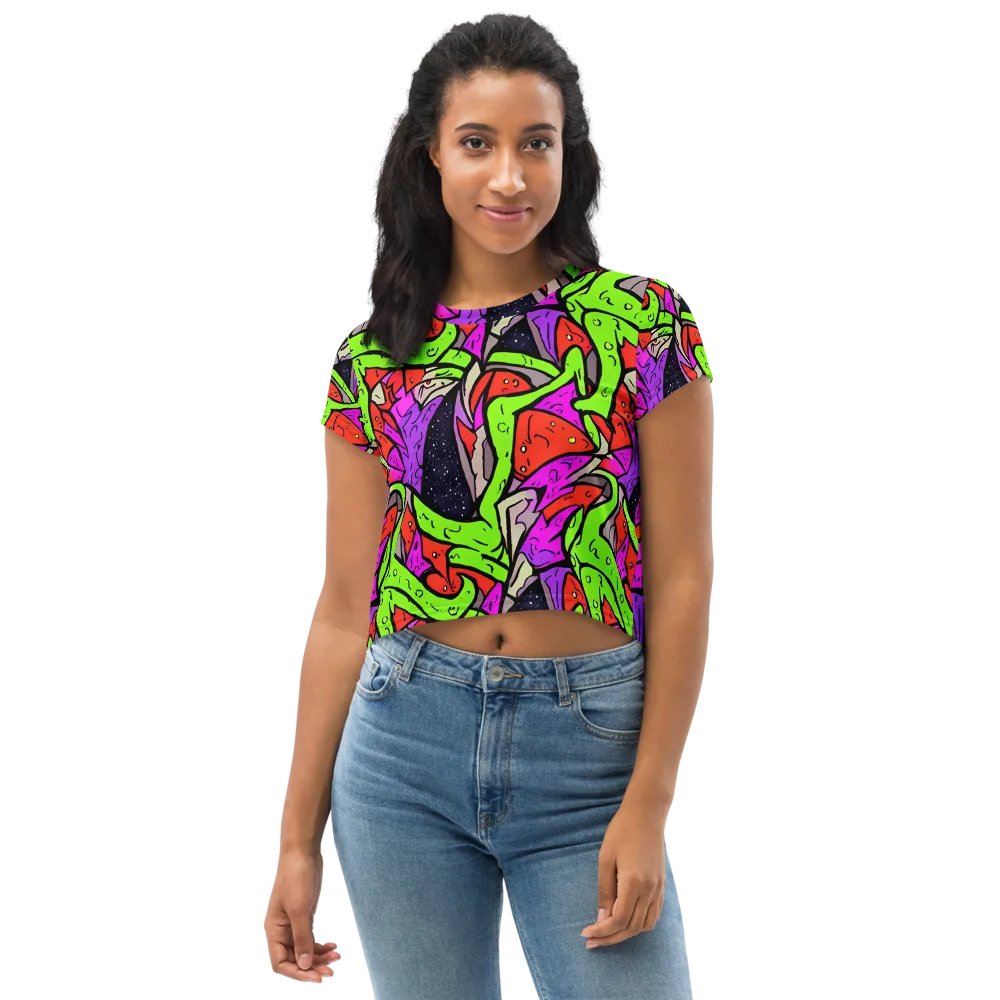 Luminous Depths on Crop Tee — Front
