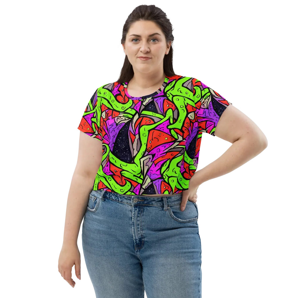 Luminous Depths on Crop Tee — Front