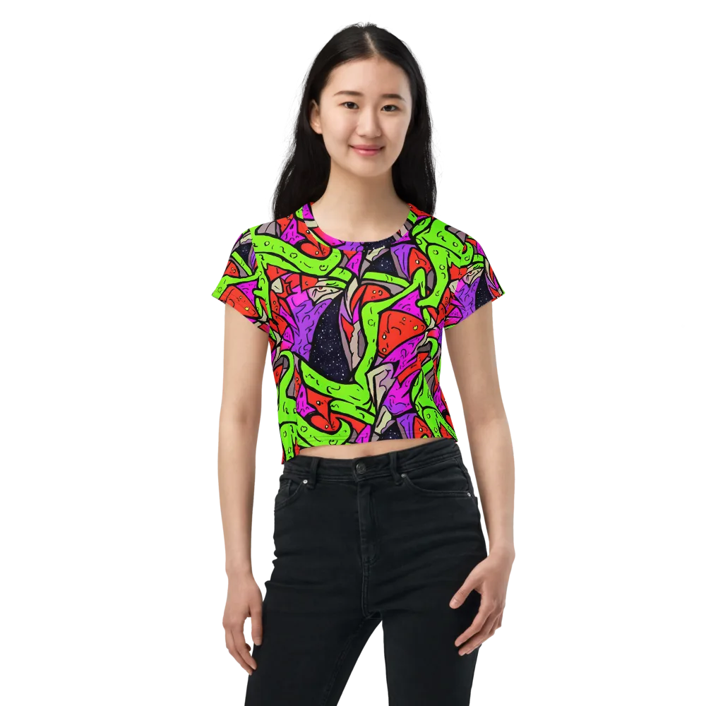 Luminous Depths on Crop Tee — Front