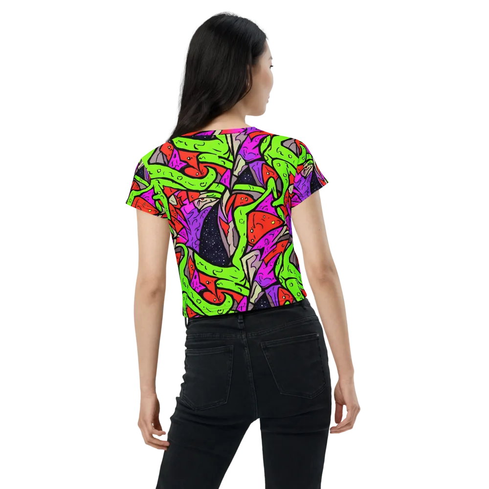 Luminous Depths on Crop Tee — Back