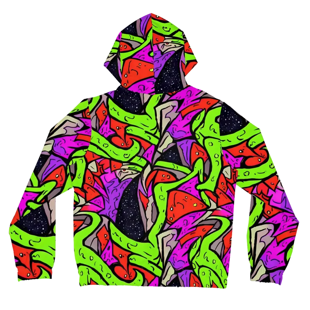 Luminous Depths on Women's Full-Zip Hoodie — Back