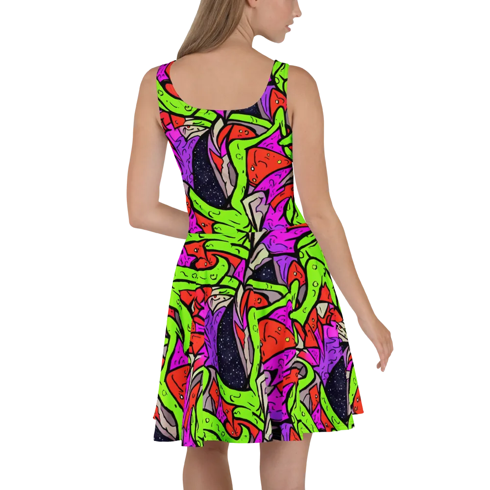 Luminous Depths on Skater Dress — Back