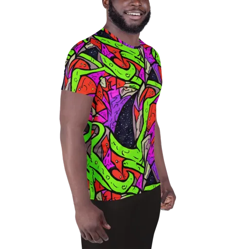 Luminous Depths on a Men's Athletic T-Shirt