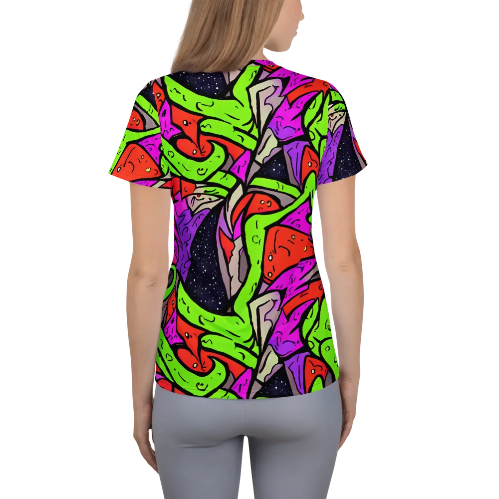 Luminous Depths on Women's Athletic T-Shirt — Back
