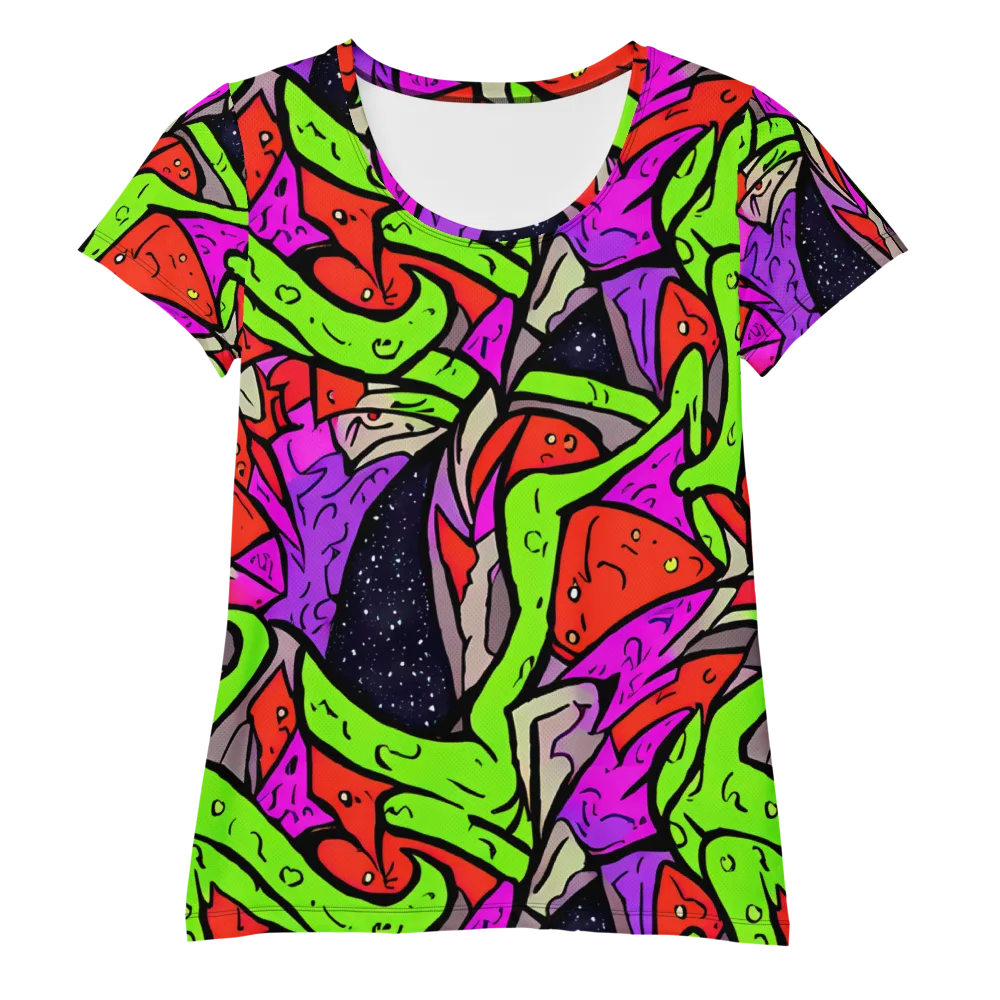 Luminous Depths on Women's Athletic T-Shirt — Front